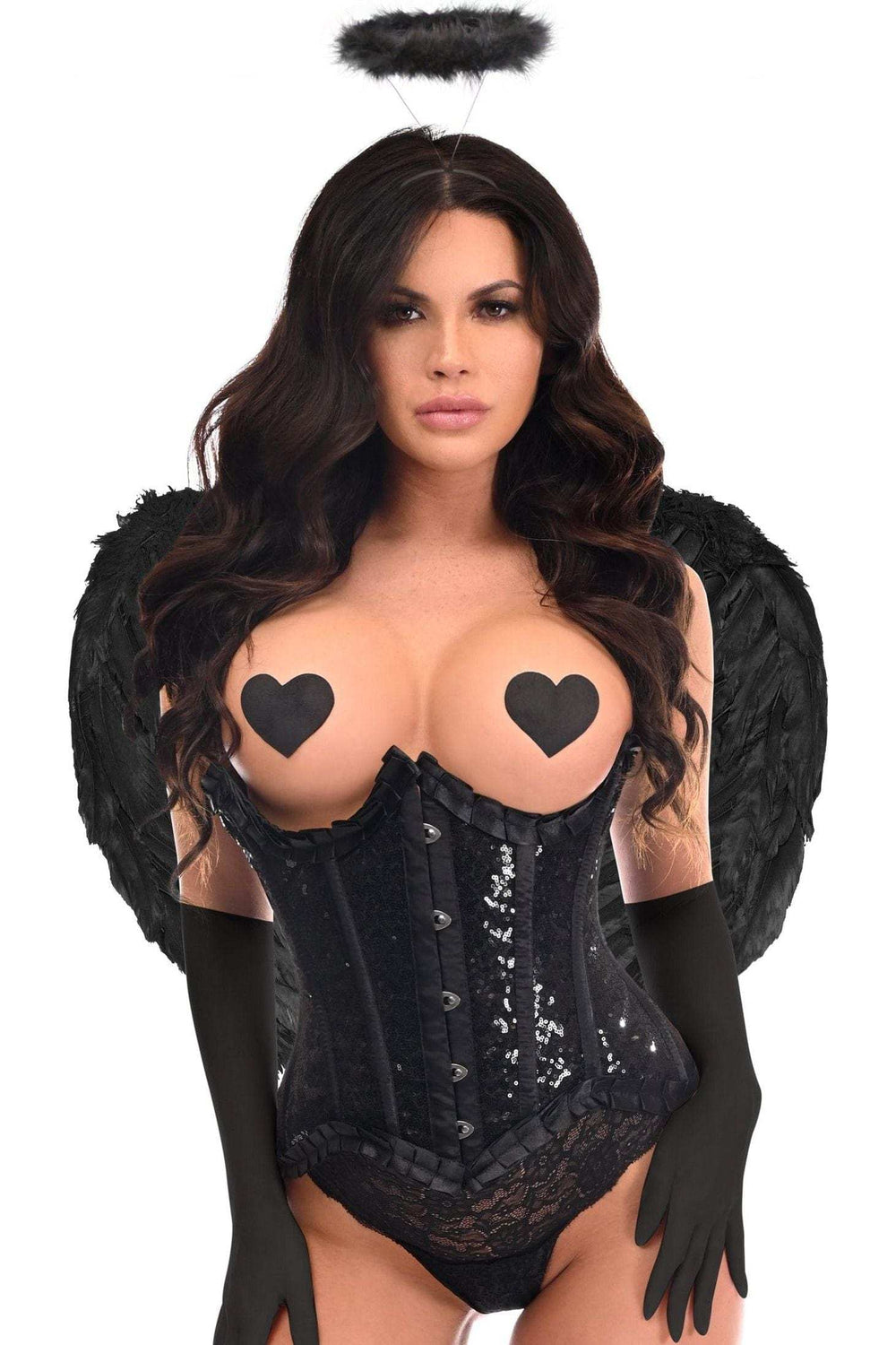 Daisy Corsets Top Drawer 4 PC Pin-Up Dark Angel Corset Costume - Daisy Corsets - Flyclothing LLC