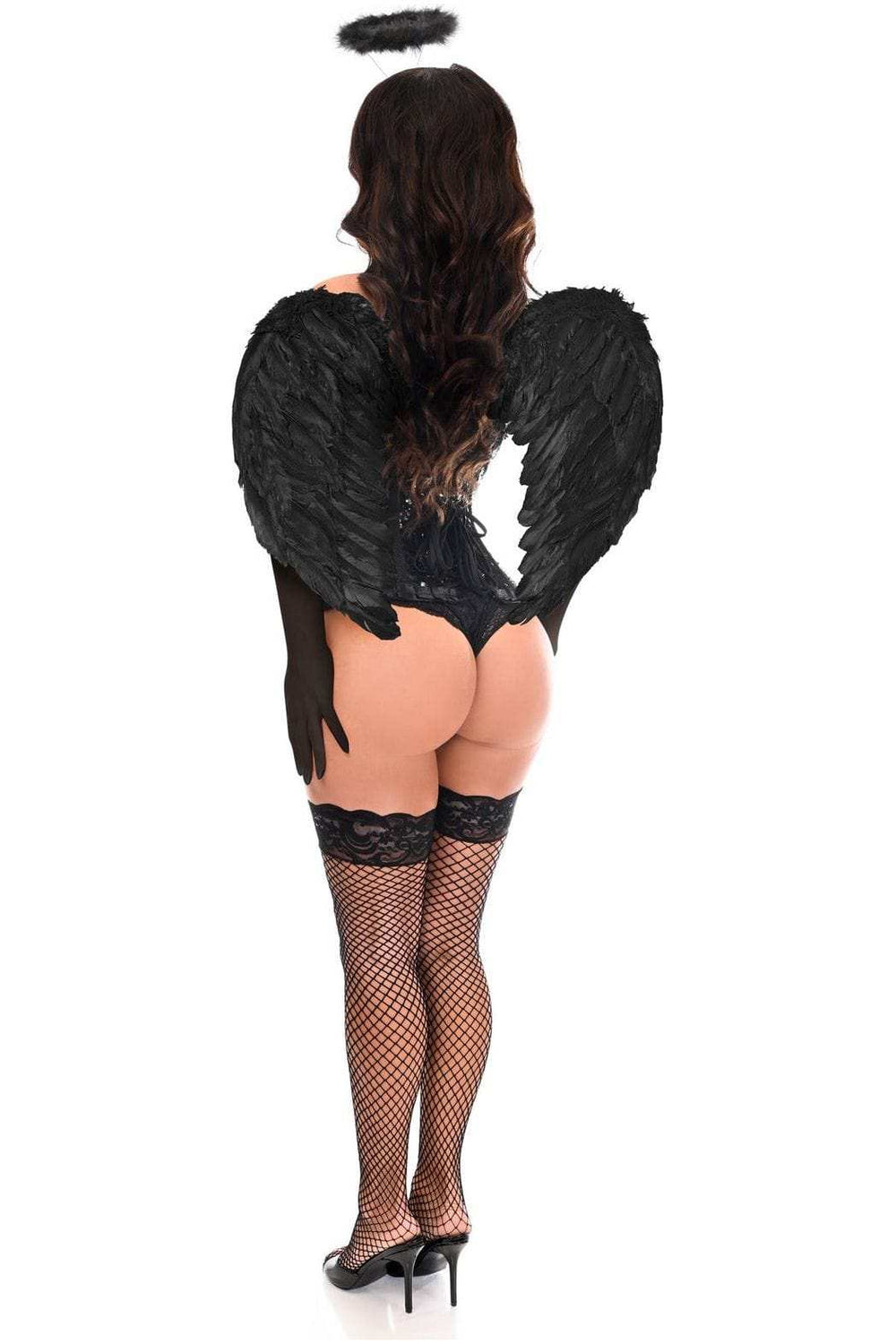 Daisy Corsets Top Drawer 4 PC Pin-Up Dark Angel Corset Costume - Daisy Corsets - Flyclothing LLC