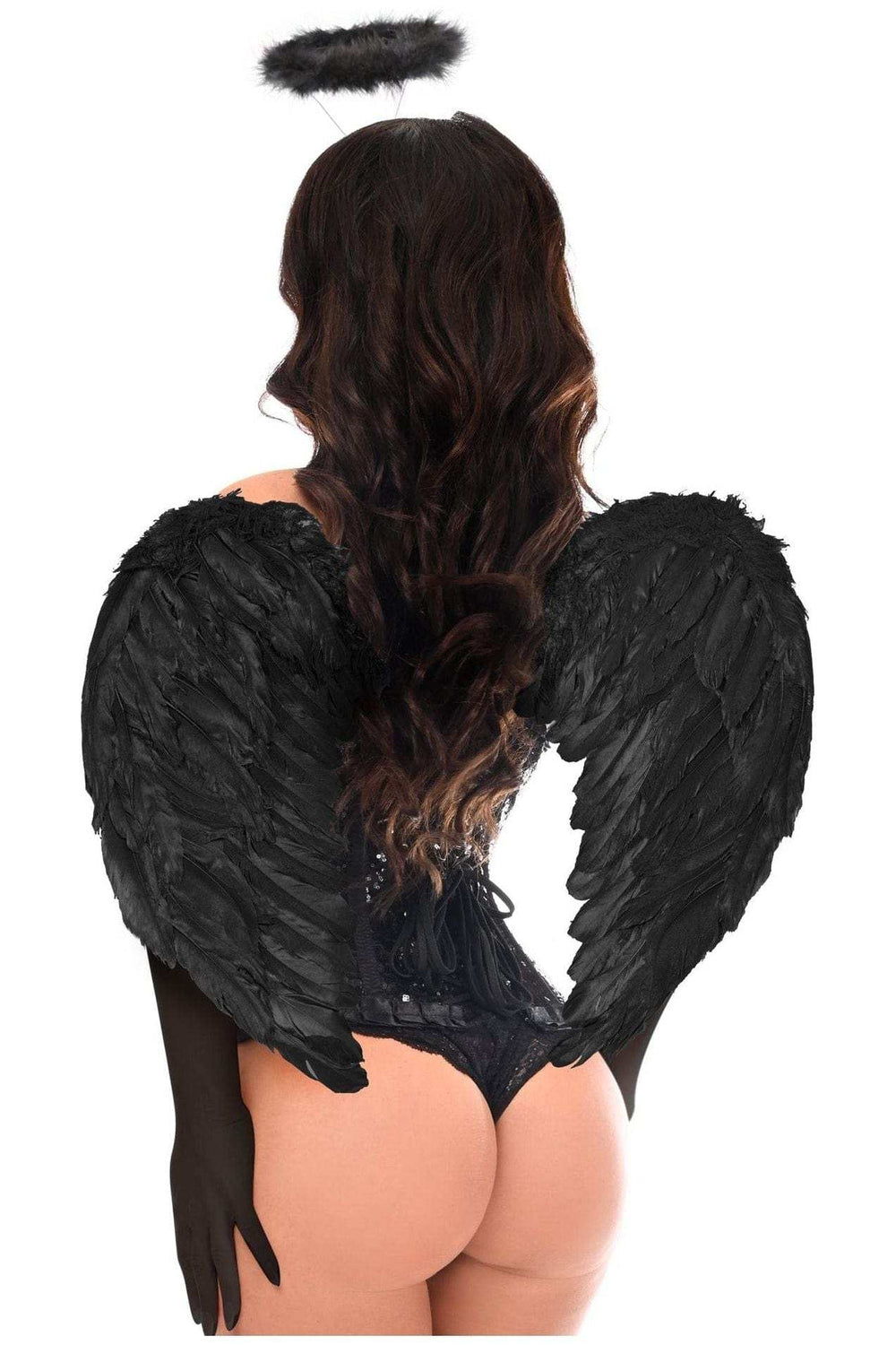 Daisy Corsets Top Drawer 4 PC Pin-Up Dark Angel Corset Costume - Daisy Corsets - Flyclothing LLC