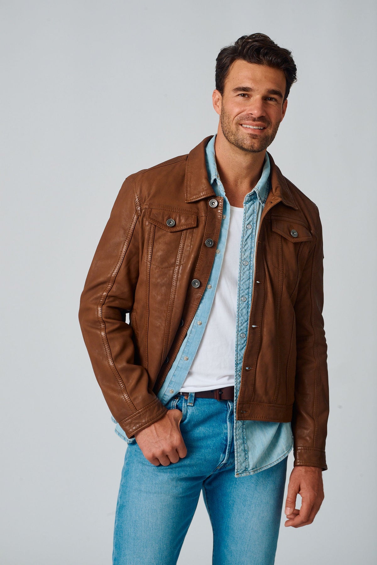 Geoff 3 UF Leather Jacket - mauritiusleather - Flyclothing LLC