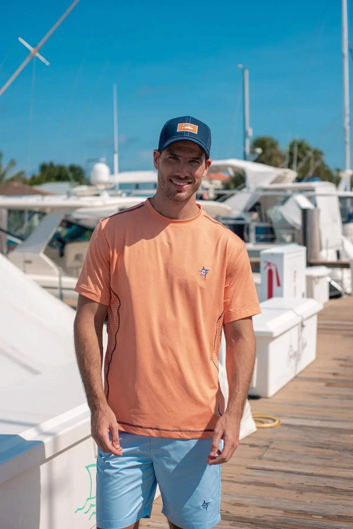 Grander Short Sleeve Performance Tee - White Water Life - Flyclothing LLC