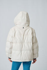 Eloisa OS Leather Jacket, White