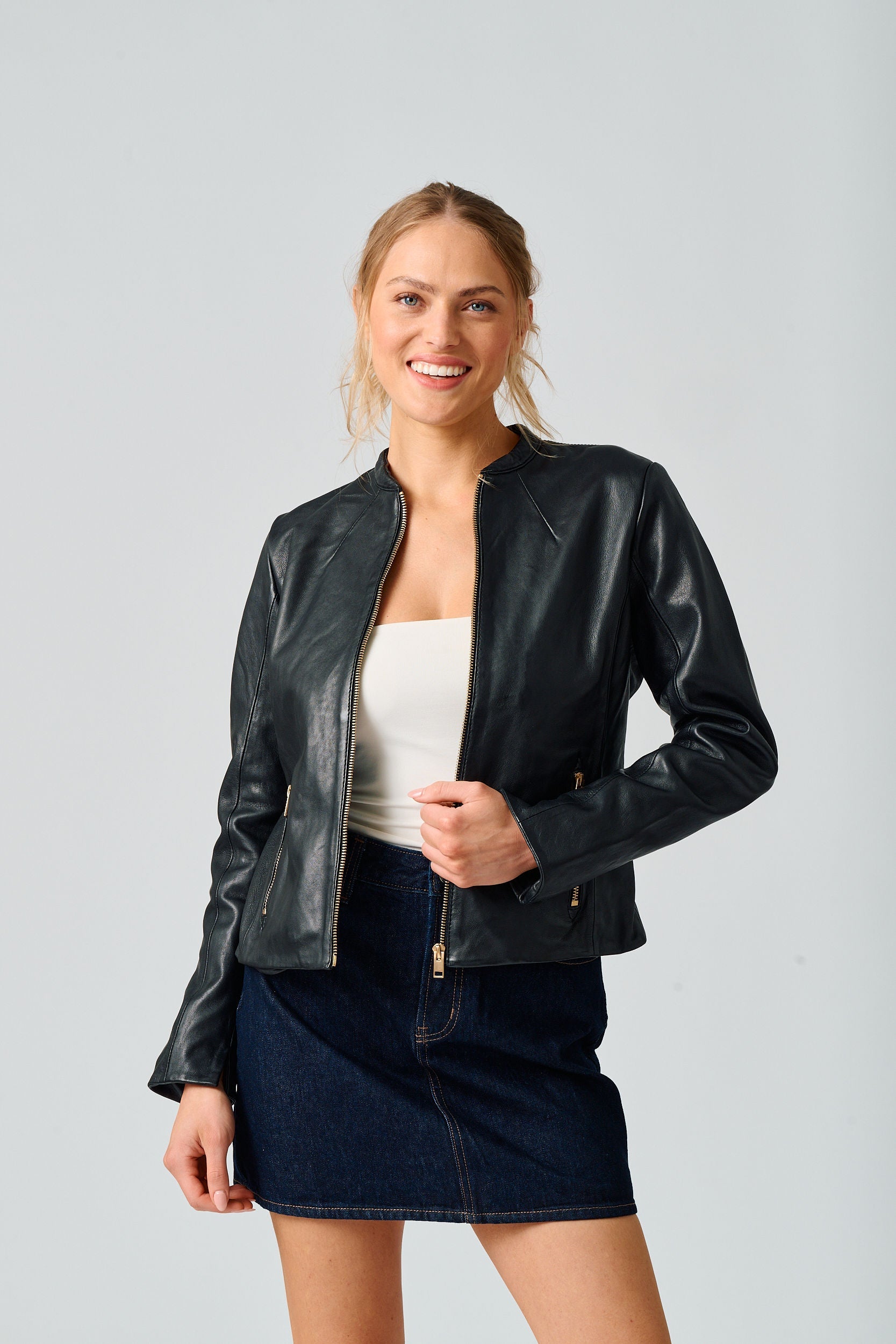 Katharina RF Leather Jacket
