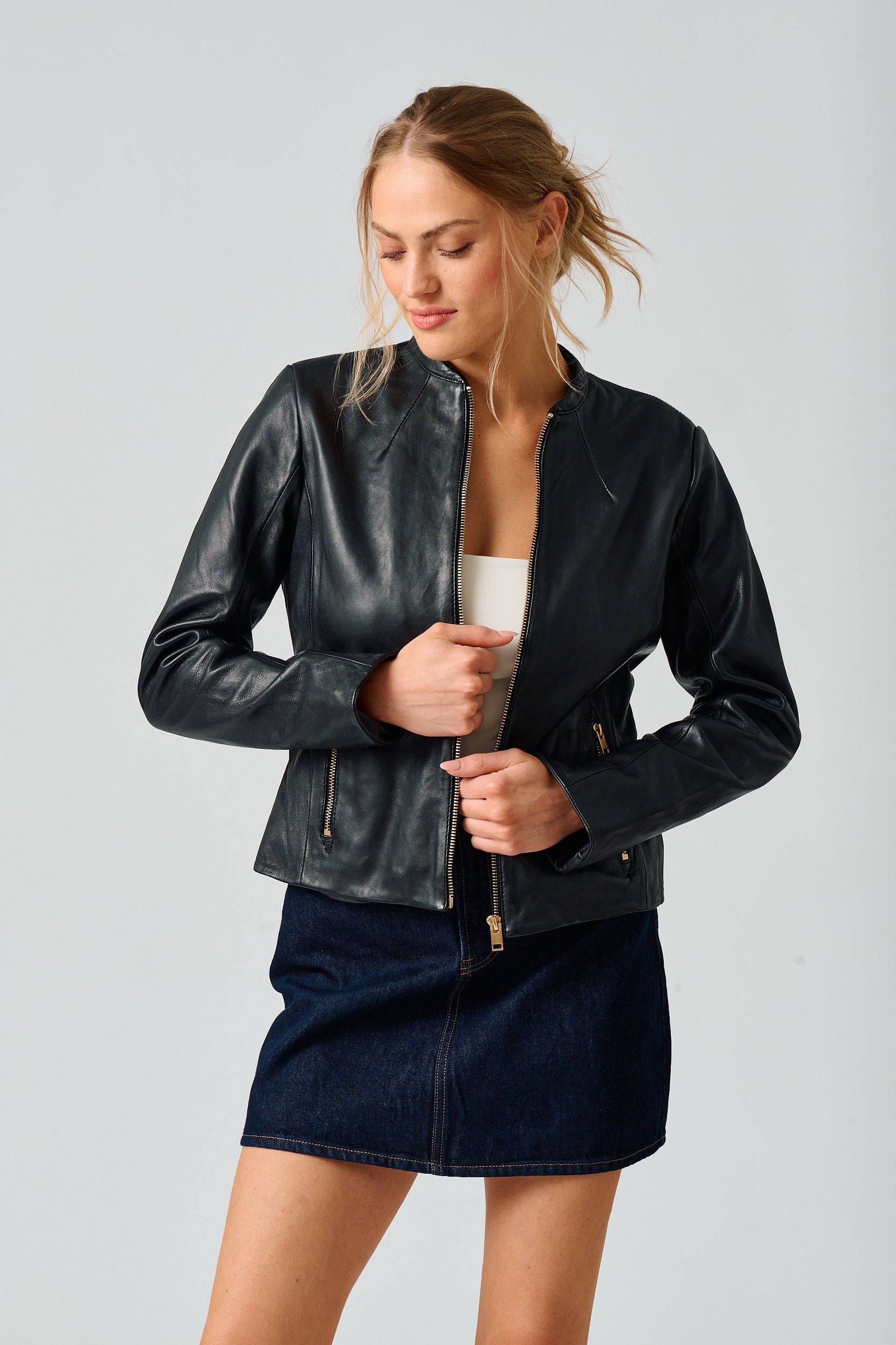 Katharina RF Leather Jacket