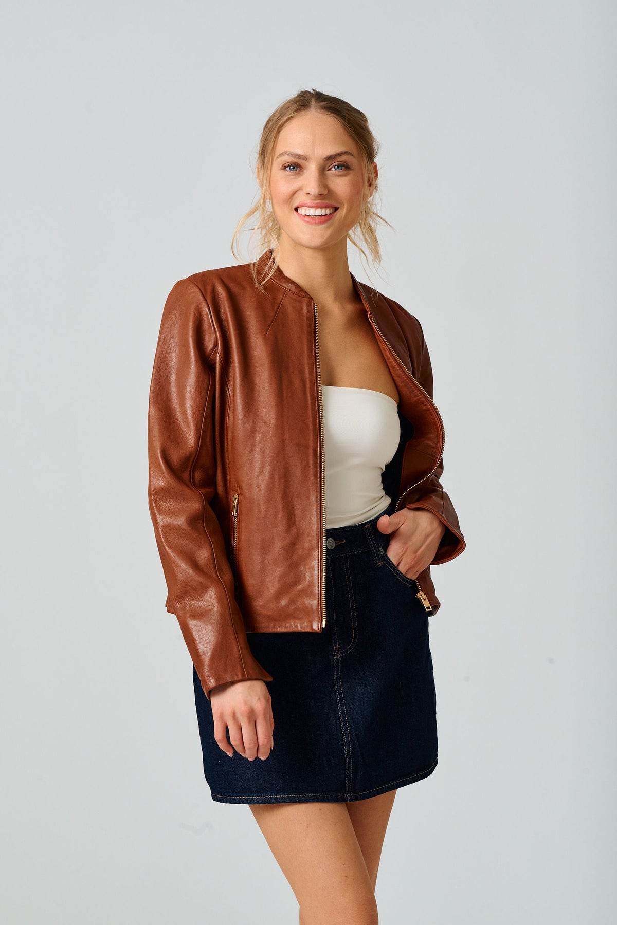 Katharina RF Leather Jacket - mauritiusleather - Flyclothing LLC