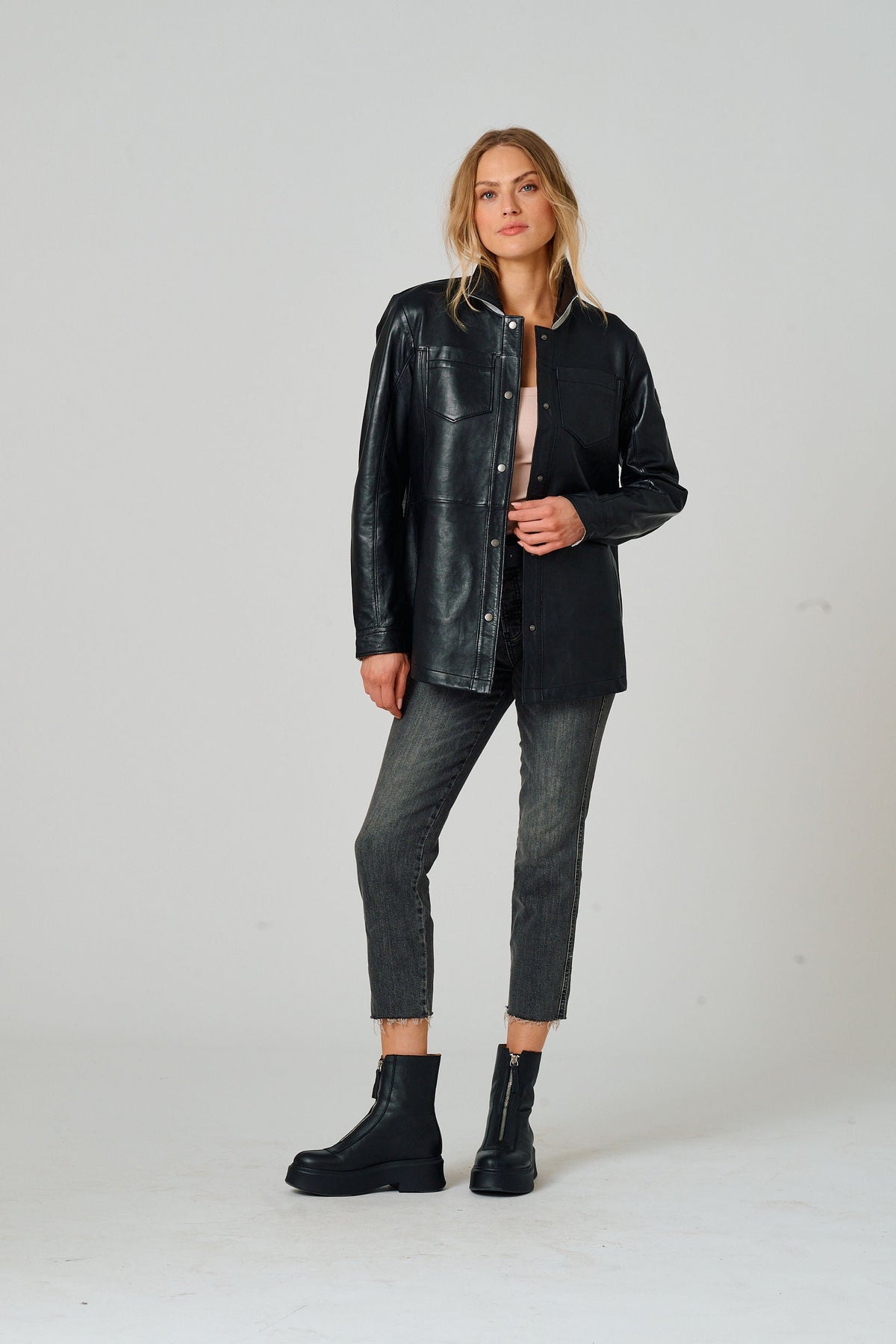 Nadya CF Leather Jacket - mauritiusleather - Flyclothing LLC