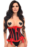 Daisy Corsets Top Drawer Black/Red Steel Boned Burlesque Underbust Corset Waist Cincher - Daisy Corsets