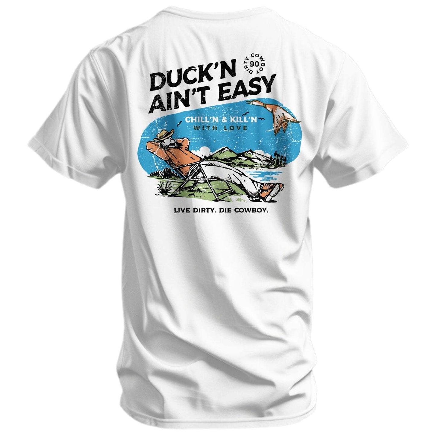 Duckin Aint Easy Men's T-Shirt - DIRTY COWBOY USA - Flyclothing LLC