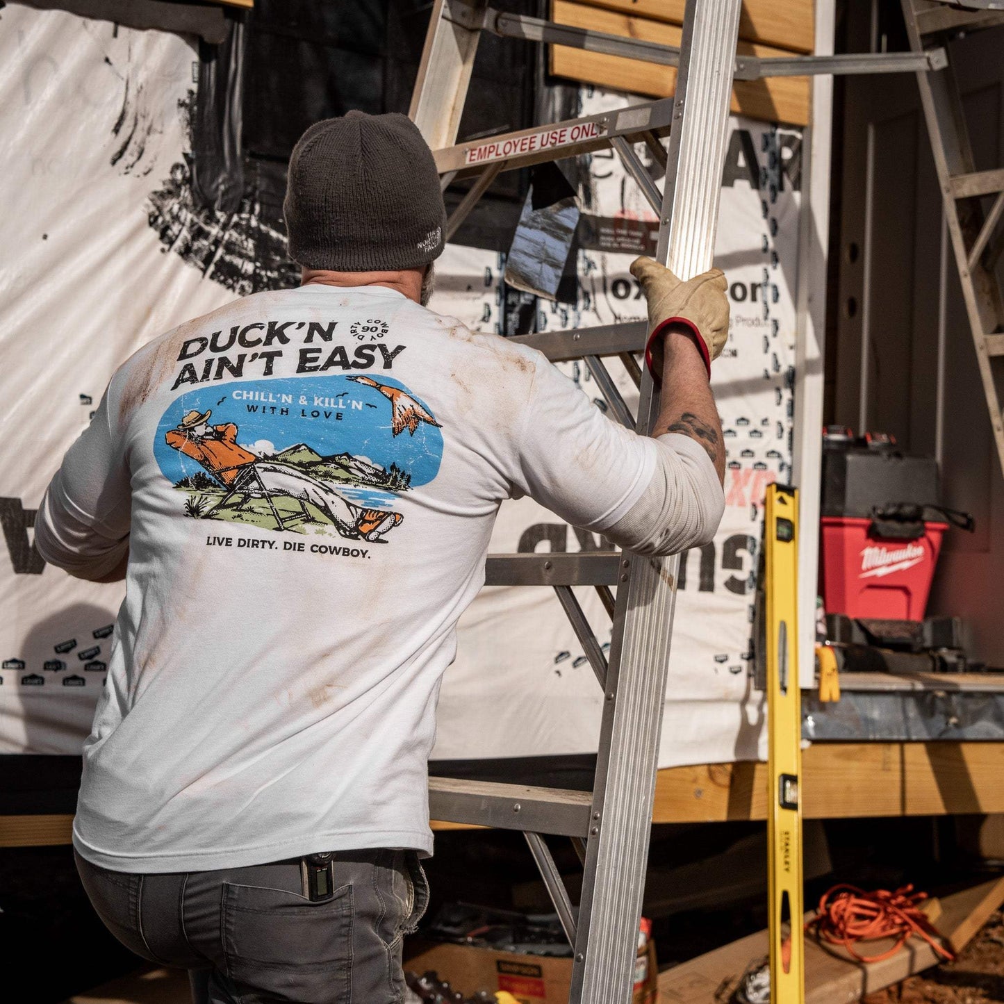Duckin Aint Easy Men's T-Shirt - DIRTY COWBOY USA - Flyclothing LLC