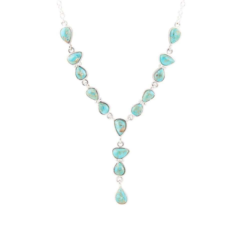 Durango Blue Turquoise and Sterling Silver Y-Necklace - Barse Jewelry - Flyclothing LLC