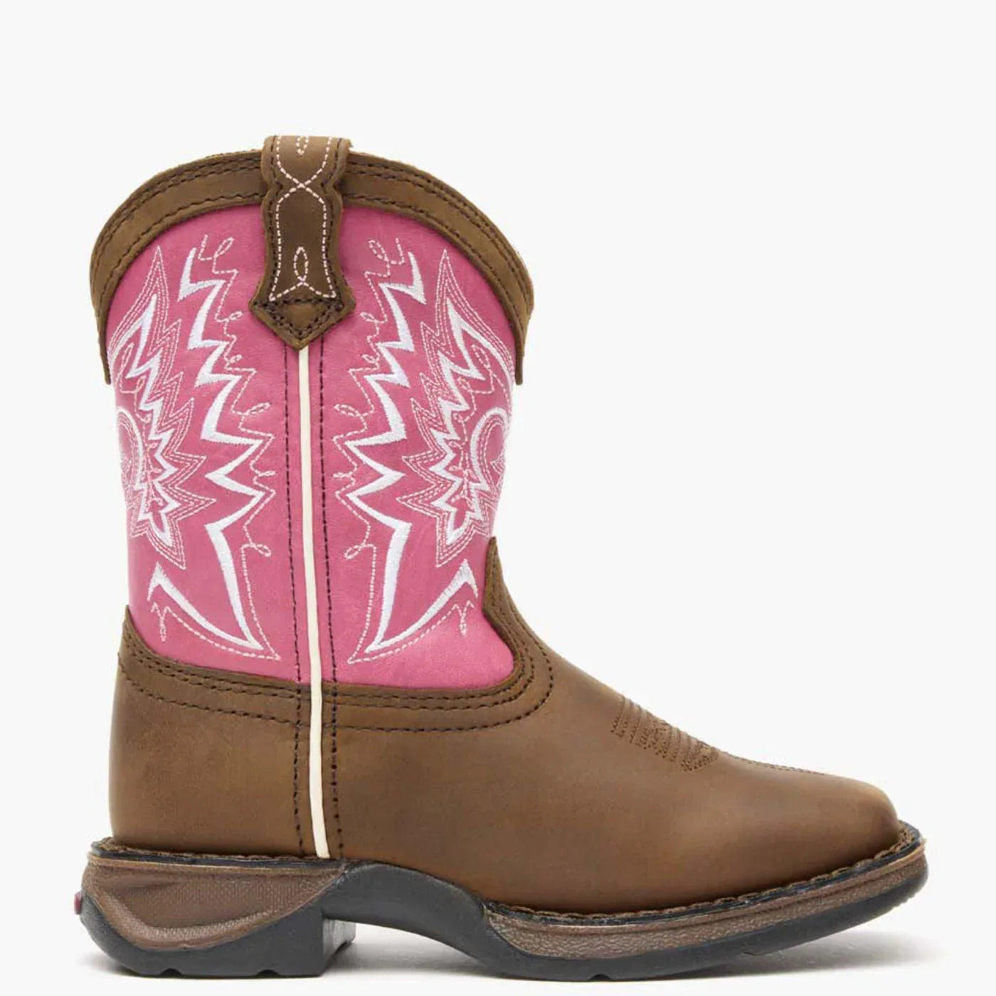 Durango Kids Lil Rebel Western Boot Little Kids Brown Pink - Durango - Flyclothing LLC