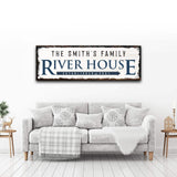 Family River House Arrow Sign - Tailored Canvases - Flyclothing LLC