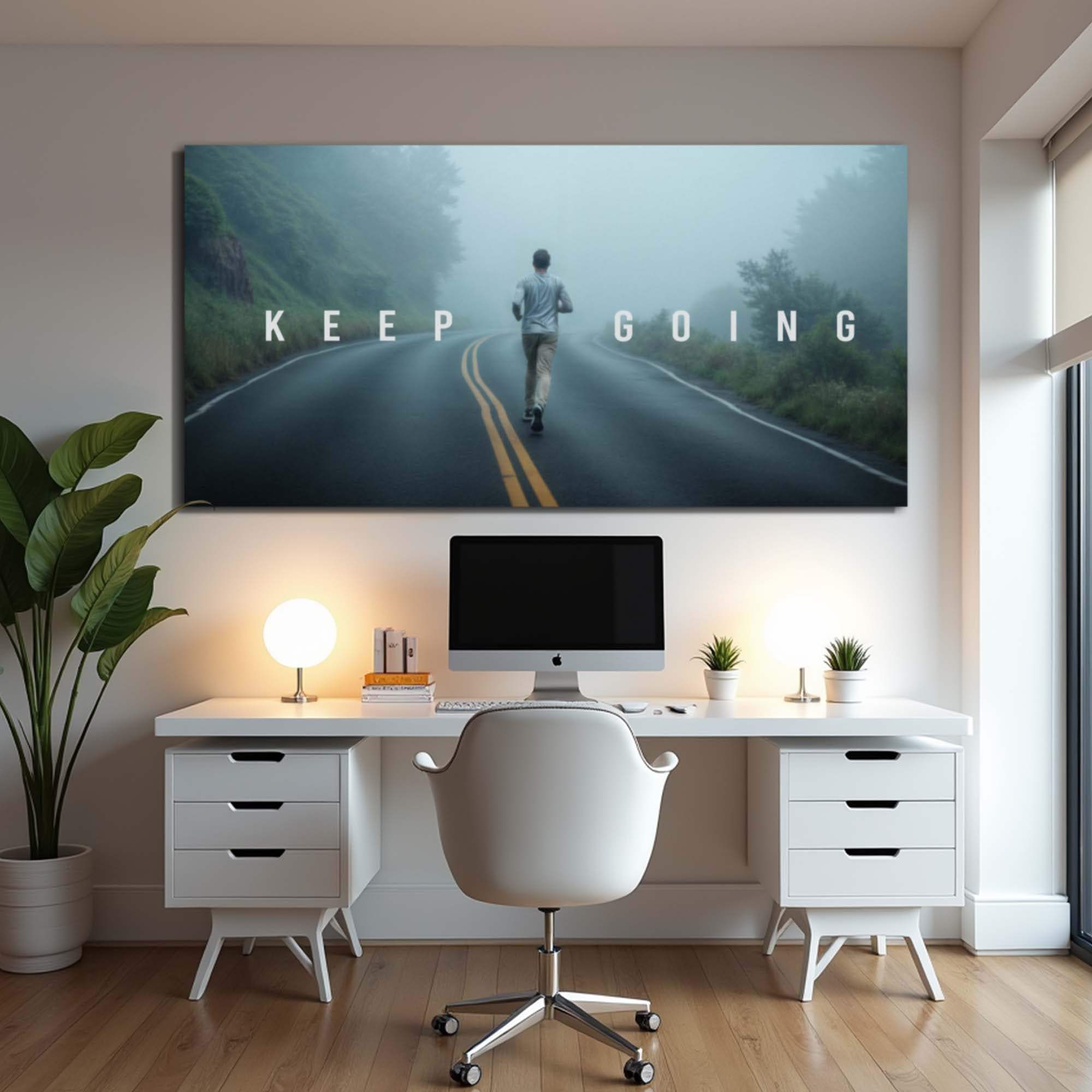Keep Going Motivational Wall Sign - Tailored Canvases - Flyclothing LLC