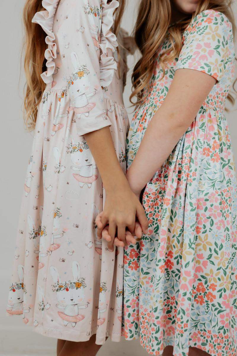 Daffodils S/S Pocket Twirl Dress - Mila & Rose ® - Flyclothing LLC