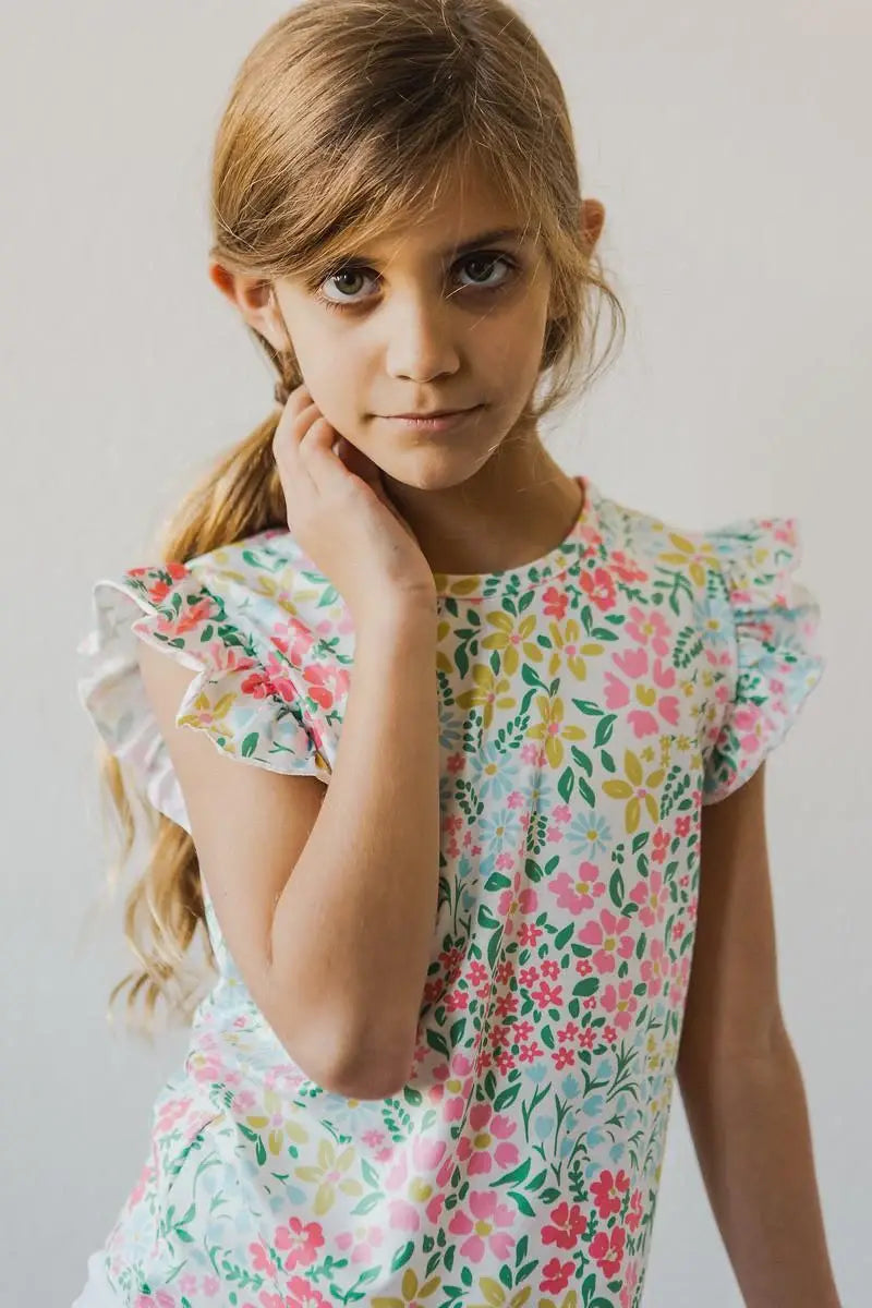 Daffodils S/S Ruffle Tee - Mila & Rose ® - Flyclothing LLC