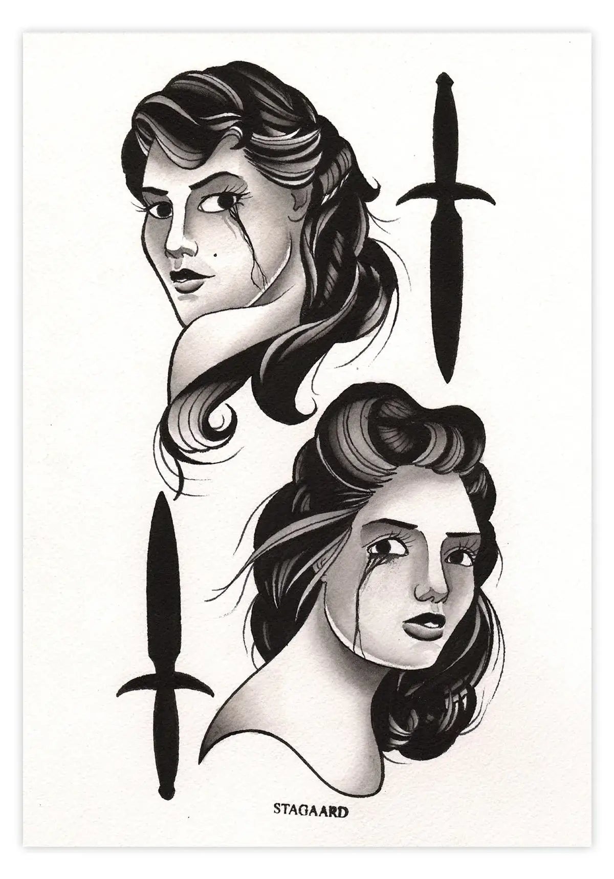 Black Market Art Company Daggerettes Print - Black Market Art Company - Flyclothing LLC