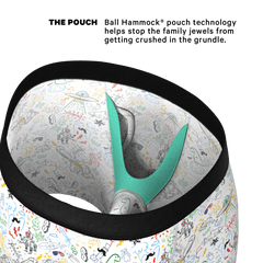 The Daily Detention | Doodle Ball Hammock® Pouch Underwear With Fly - Shinesty