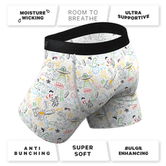 The Daily Detention | Doodle Ball Hammock® Pouch Underwear With Fly - Shinesty