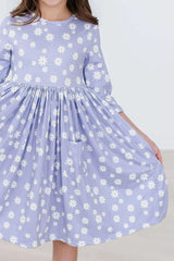 Dainty Daisies 3/4 Sleeve Pocket Twirl Dress - Mila & Rose ® - Flyclothing LLC