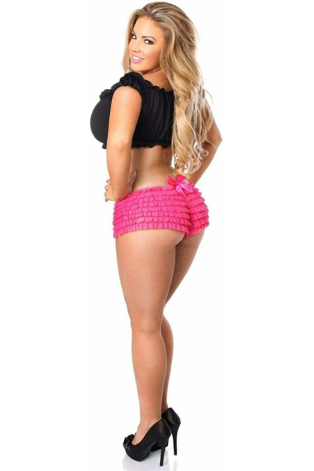 Daisy Corsets Black Peasant Top - Daisy Corsets - Flyclothing LLC