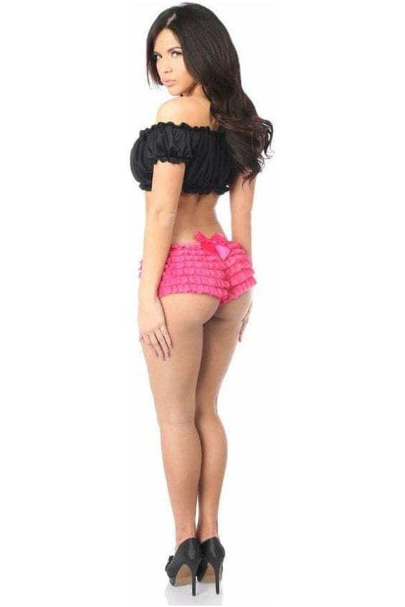 Daisy Corsets Black Peasant Top - Daisy Corsets - Flyclothing LLC