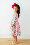 Daisy Chain 3/4 Sleeve Pocket Twirl Dress