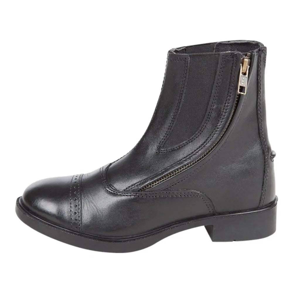 Daisy Clipper Children's Side Zipper Premium Leather Paddock Boots Horse Riding Boots, Black - Huntley Equestrian - Flyclothing LLC