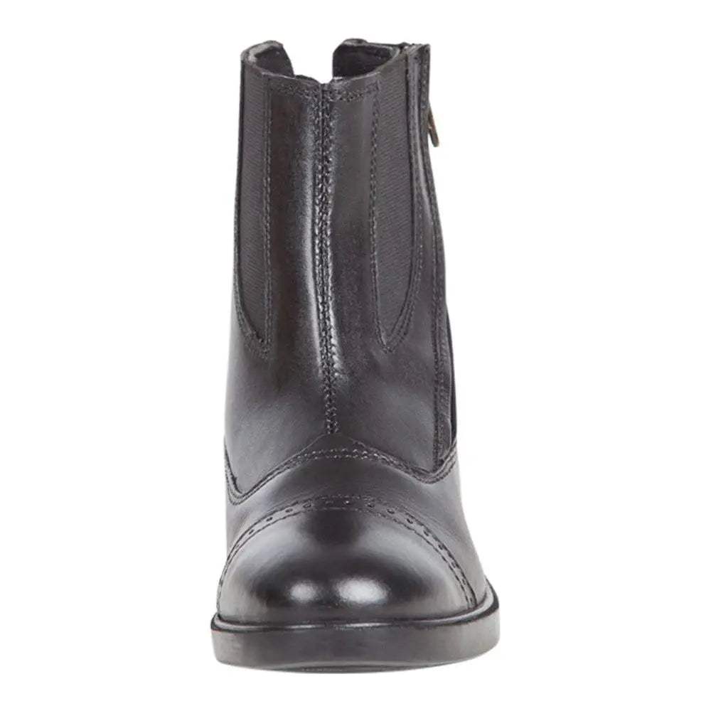 Daisy Clipper Children's Side Zipper Premium Leather Paddock Boots Horse Riding Boots, Black - Huntley Equestrian - Flyclothing LLC