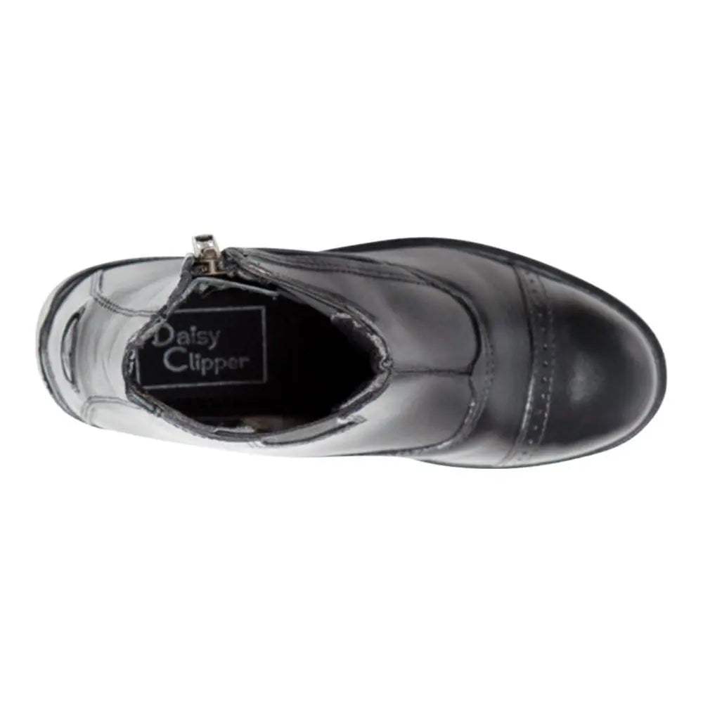 Daisy Clipper Children's Side Zipper Premium Leather Paddock Boots Horse Riding Boots, Black - Huntley Equestrian - Flyclothing LLC