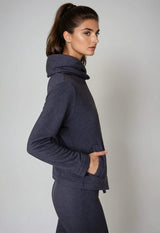 Dakota Hoodie Sweatshirt Jacket - Charcoal