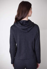 Dakota Hoodie Sweatshirt Jacket - Charcoal