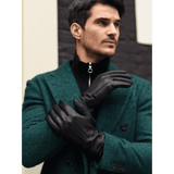 Daniel (black) – Goatskin leather gloves with warm wool lining and touchscreen function - Leather Gloves Online - Flyclothing LLC