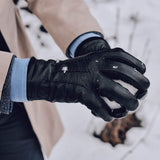 Daniel (black) – Goatskin leather gloves with warm wool lining and touchscreen function - Leather Gloves Online - Flyclothing LLC