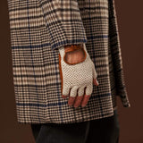 Dario (cognac) - Hand-sewn Italian crochet driving gloves from lambskin leather - Leather Gloves Online - Flyclothing LLC