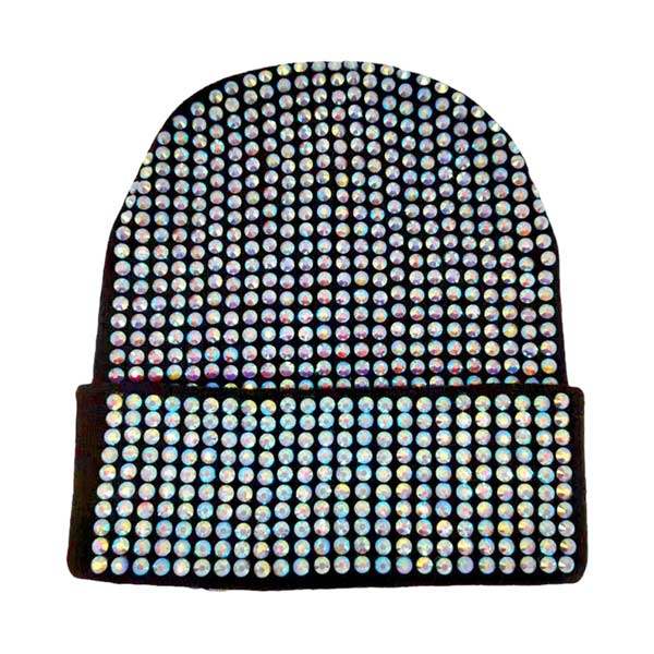 Studded Solid Knit Beanie Hat - Madeline Love - Flyclothing LLC