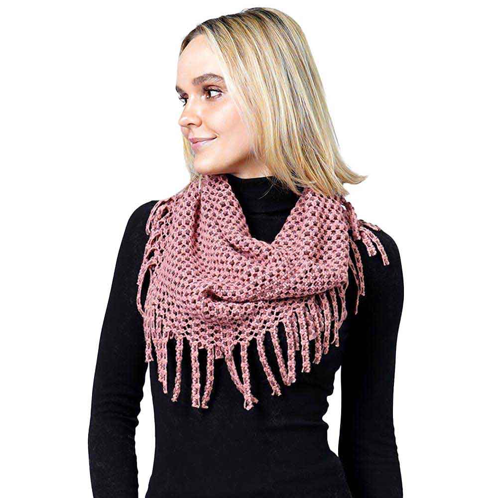 Mini Tube Fringe Scarf - Madeline Love - Flyclothing LLC