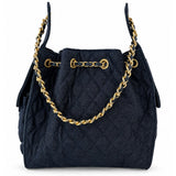 Bayshore Bucket Bag Medium - Dark Wash Denim - BEACH HAUS - Flyclothing LLC