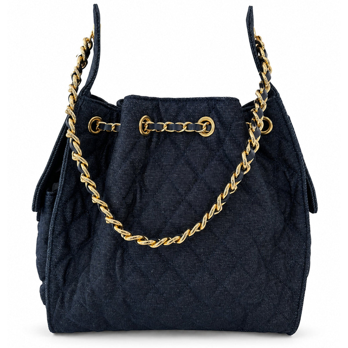 Bayshore Bucket Bag Medium - Dark Wash Denim - BEACH HAUS - Flyclothing LLC