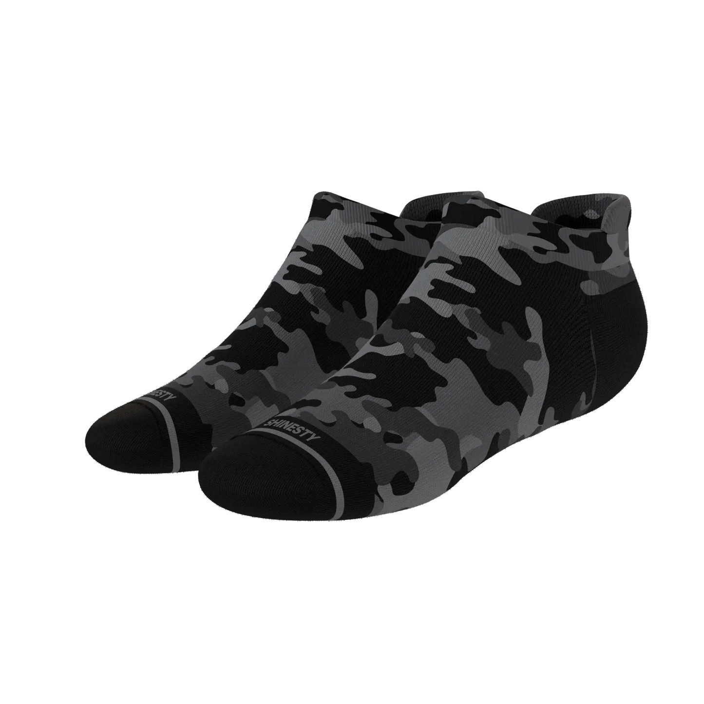 The Darkside | Black Camouflage Heel Hammock™ Ankle Socks - Shinesty - Flyclothing LLC