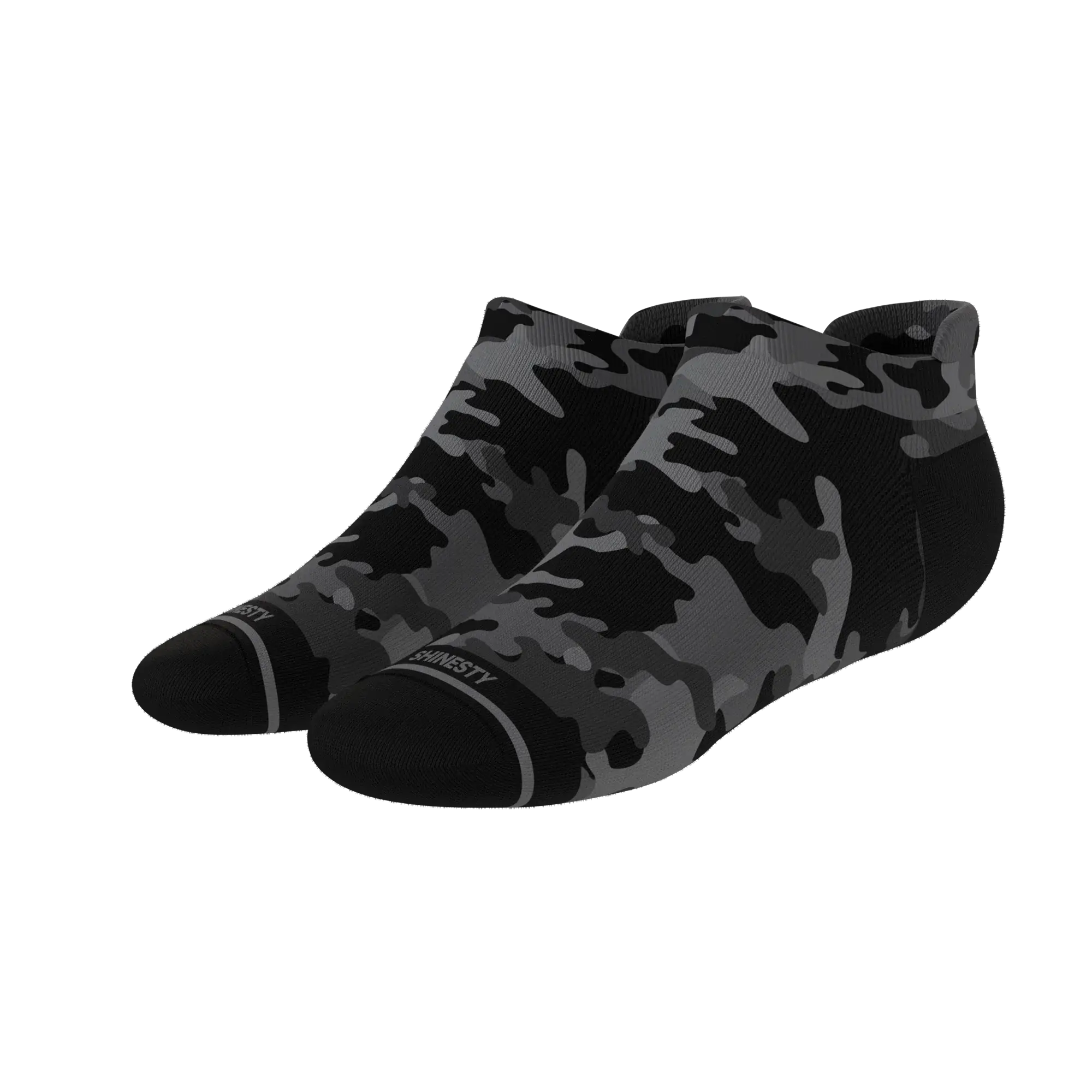 The Darkside | Black Camouflage Heel Hammock™ Ankle Socks - Shinesty - Flyclothing LLC