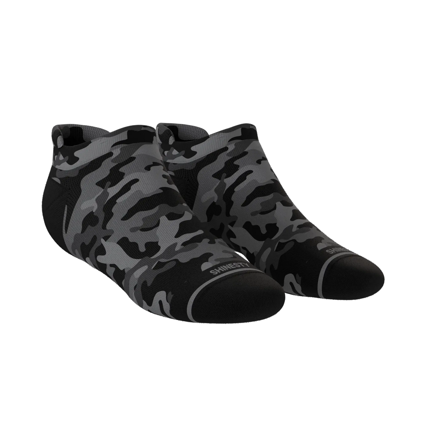The Darkside | Black Camouflage Heel Hammock™ Ankle Socks - Shinesty - Flyclothing LLC