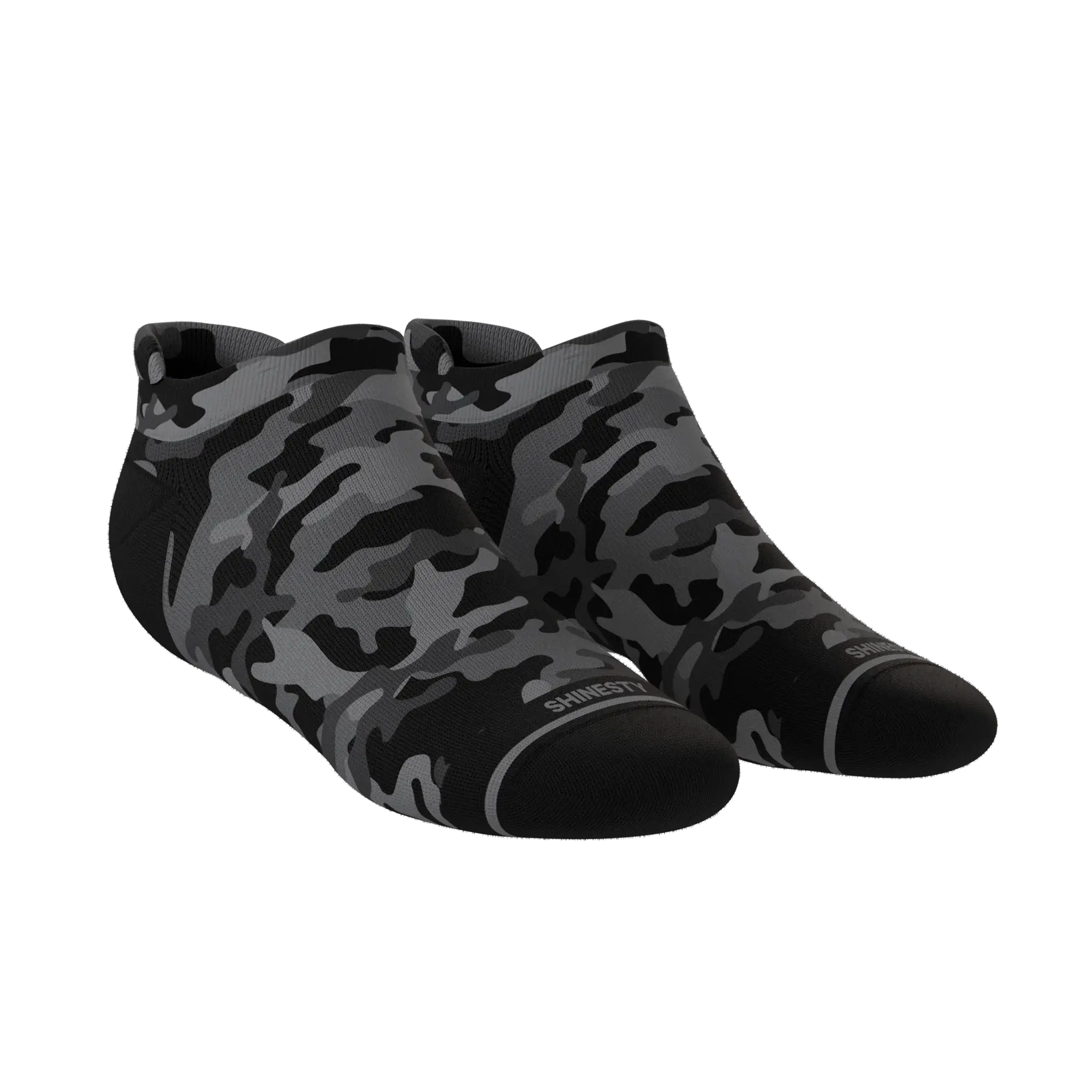 The Darkside | Black Camouflage Heel Hammock™ Ankle Socks - Shinesty - Flyclothing LLC