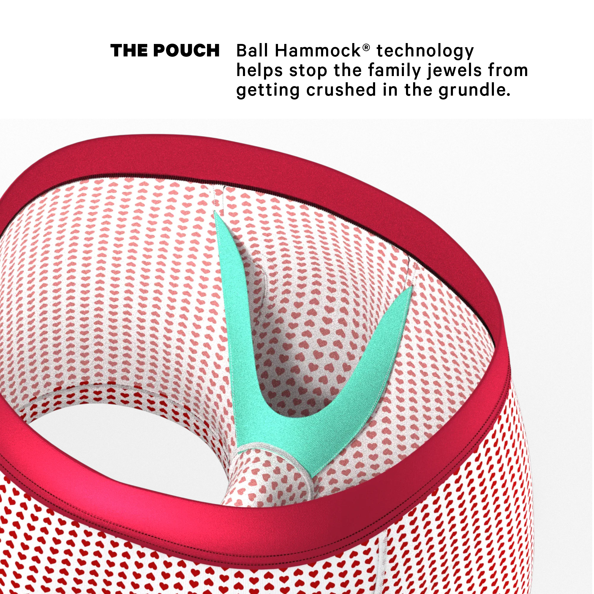 The Date Night | Valentine's Day Bow Ball Hammock® Pouch Trunks Underwear - Shinesty - Flyclothing LLC