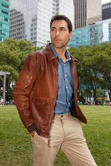 Dawson CF Leather Jacket, Golden Brown