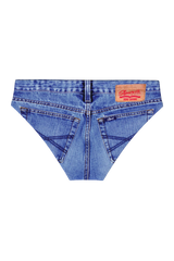 The Daytona Dong Sarong | Denim Print Ball Hammock® Pouch Swim Briefs - Shinesty - Flyclothing LLC