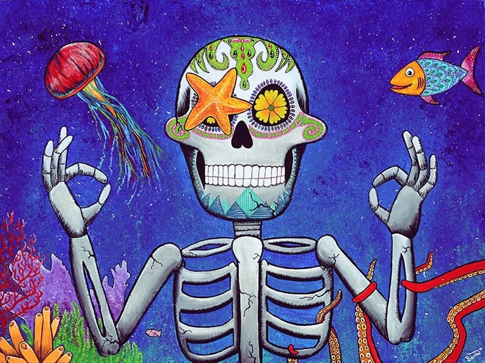 Black Market Art Company Dead Blue Sea Print