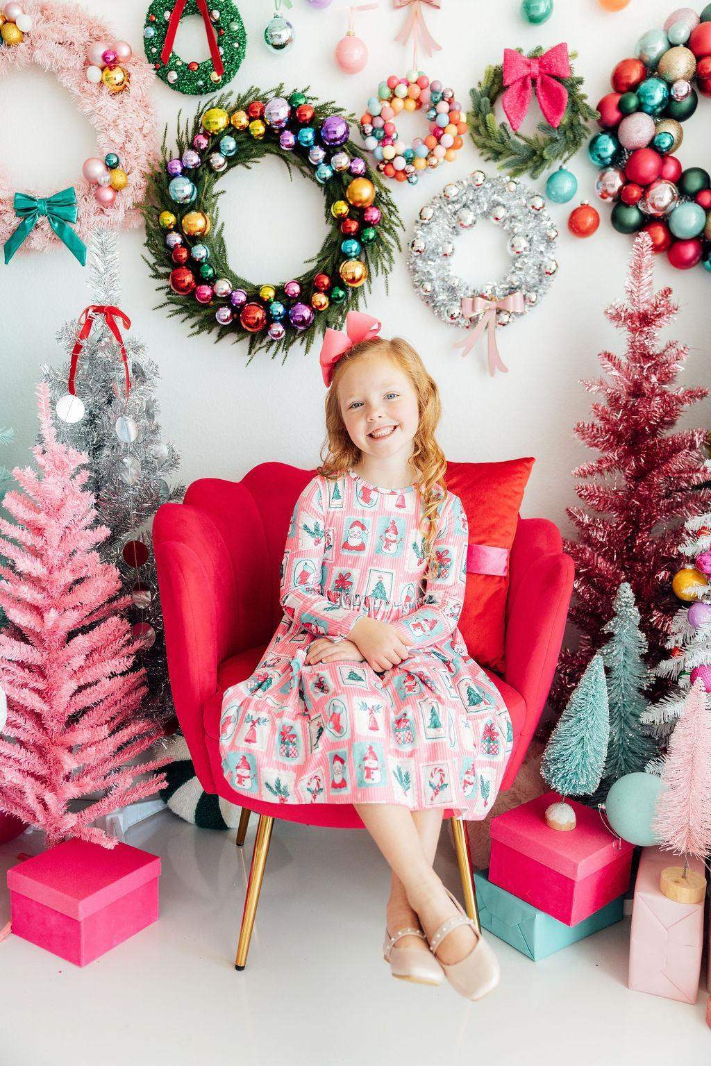 Dear Santa L/S Pocket Twirl Dress - Mila & Rose ® - Flyclothing LLC