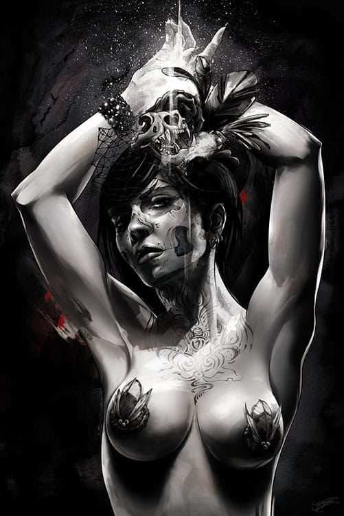 Black Market Art Company Death Becomes Print - Black Market Art Company - Flyclothing LLC