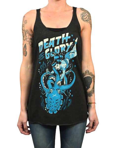 Black Market Art Company Death or Glory Women's Unfinished Racer Back Tank - Black Market Art Company - Flyclothing LLC