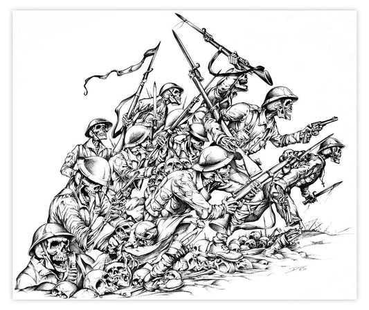 Black Market Art Company Death in the Trenches Print - Black Market Art Company - Flyclothing LLC